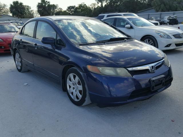 1HGFA16596L018862 - 2006 HONDA CIVIC LX BLUE photo 1