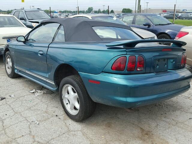 1FAFP4447WF173536 - 1998 FORD MUSTANG GREEN photo 3