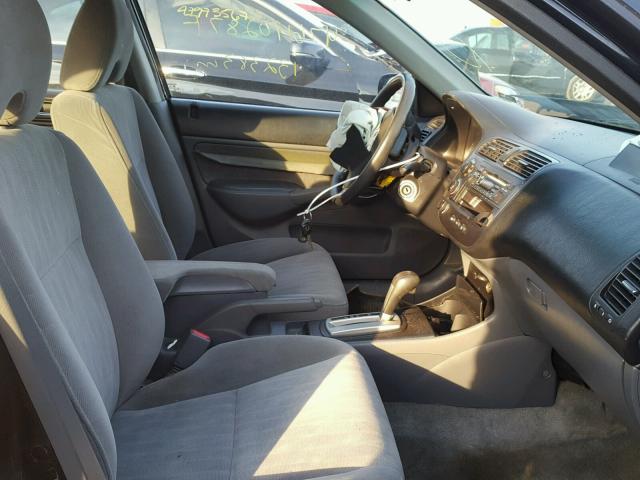 1HGES16573L031520 - 2003 HONDA CIVIC LX BLACK photo 5