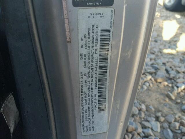 3VWCR31C45M418222 - 2005 VOLKSWAGEN NEW BEETLE Gümüş foto 10