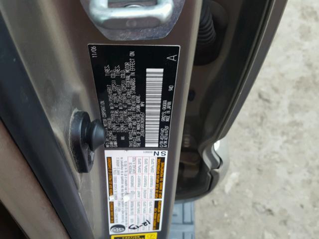 JTEBU14RX78085657 - 2007 TOYOTA 4RUNNER SR GOLD photo 10