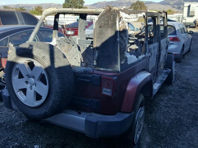 1J8GA591X8L500299 - 2008 JEEP WRANGLER U BURN photo 4