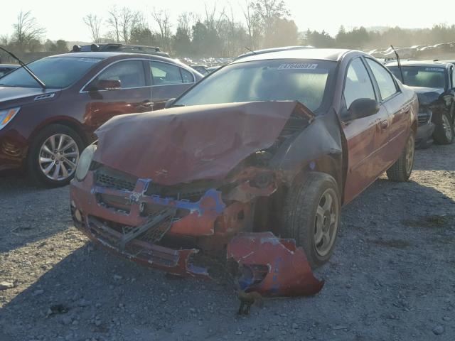 1B3ES56C55D284984 - 2005 DODGE NEON SXT MAROON photo 2