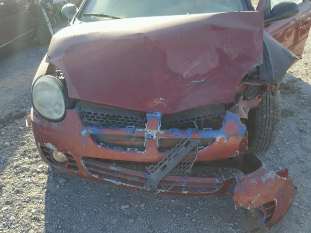 1B3ES56C55D284984 - 2005 DODGE NEON SXT MAROON photo 7