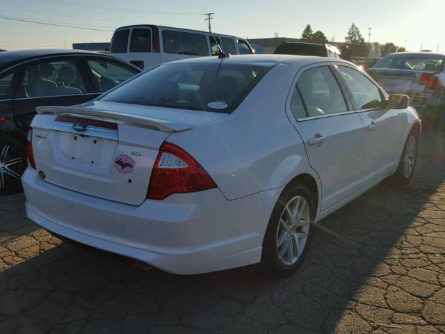 3FAHP0JA0CR301190 - 2012 FORD FUSION SEL WHITE photo 4