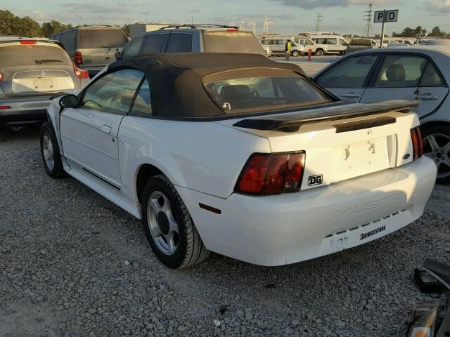 1FAFP444X1F214086 - 2001 FORD MUSTANG WHITE photo 3