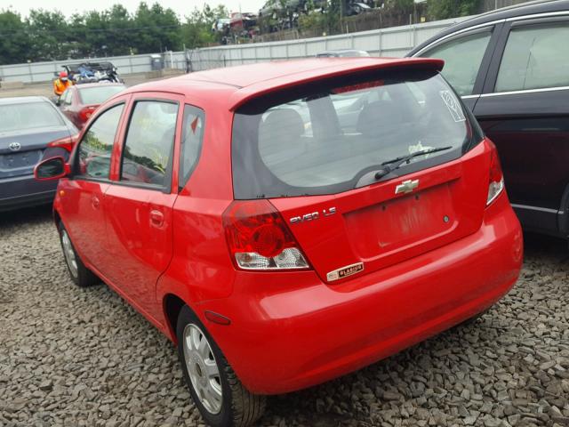 KL1TJ62644B193818 - 2004 CHEVROLET AVEO LS RED photo 3