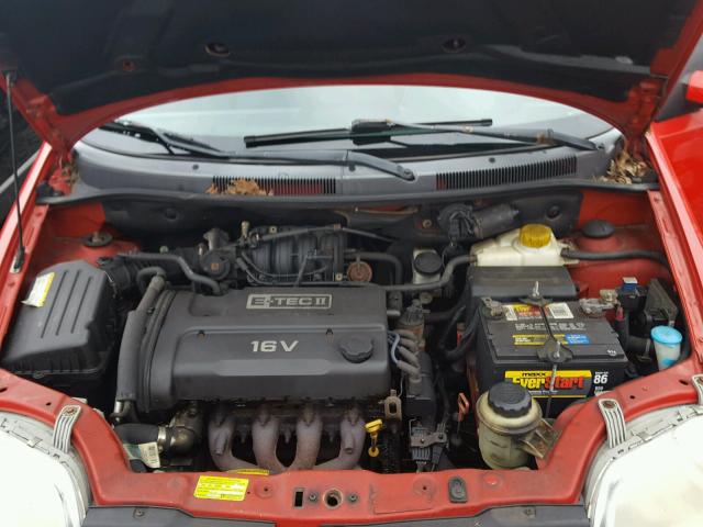KL1TJ62644B193818 - 2004 CHEVROLET AVEO LS RED photo 7