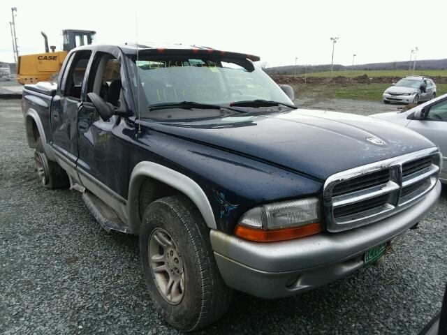 1D7HG48N74S722071 - 2004 DODGE DAKOTA QUA BLUE photo 1