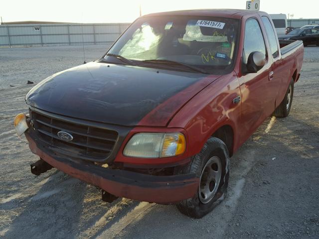 1FTRX17222NB00770 - 2002 FORD F150 RED photo 2