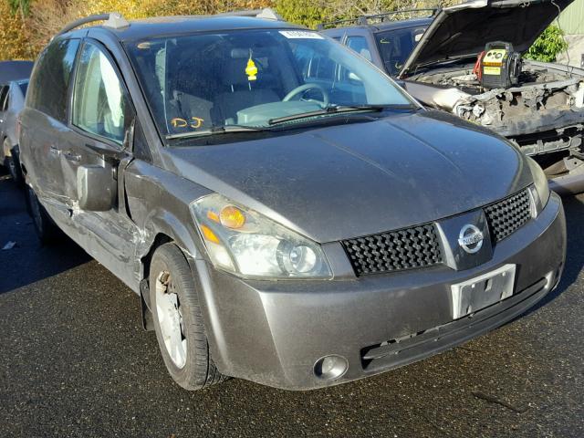 5N1BV28U65N114149 - 2005 NISSAN QUEST S GRAY photo 1