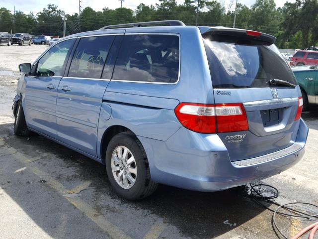 5FNRL388X7B009780 - 2007 HONDA ODYSSEY TO BLUE photo 3