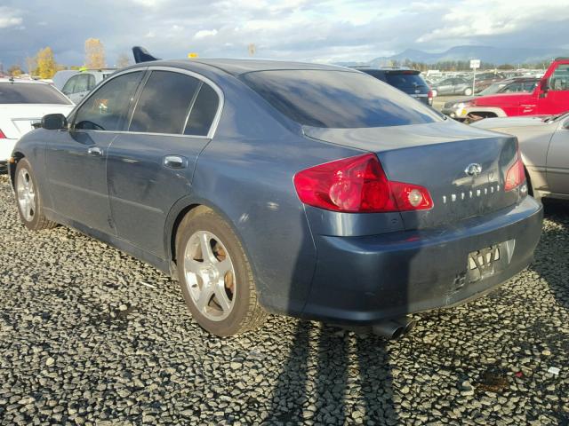 JNKCV51E76M507192 - 2006 INFINITI G35 BLUE photo 3