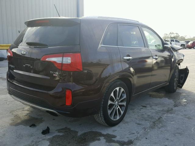 5XYKW4A77EG449803 - 2014 KIA SORENTO SX BURGUNDY photo 4