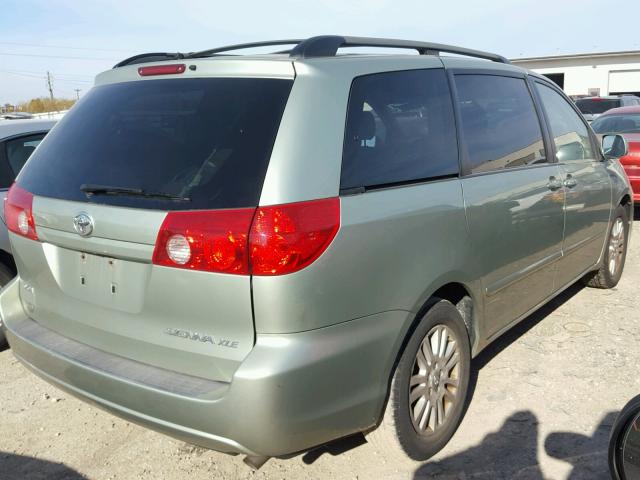 5TDZK22C77S058148 - 2007 TOYOTA SIENNA XLE GREEN photo 4