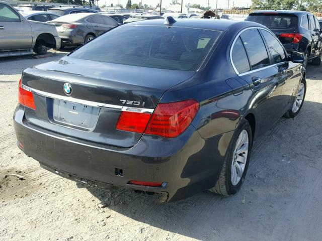 WBAKA8C53BCY36931 - 2011 BMW 750I GRAY photo 4