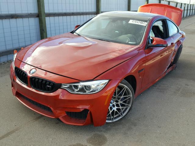 WBS3R9C57HK708964 - 2017 BMW M4 ORANGE photo 2