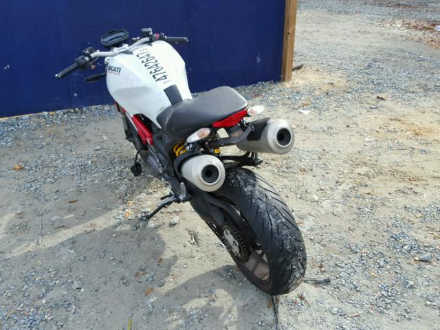 ZDM1RANN9DB067019 - 2013 DUCATI MONSTER 79 WHITE photo 3