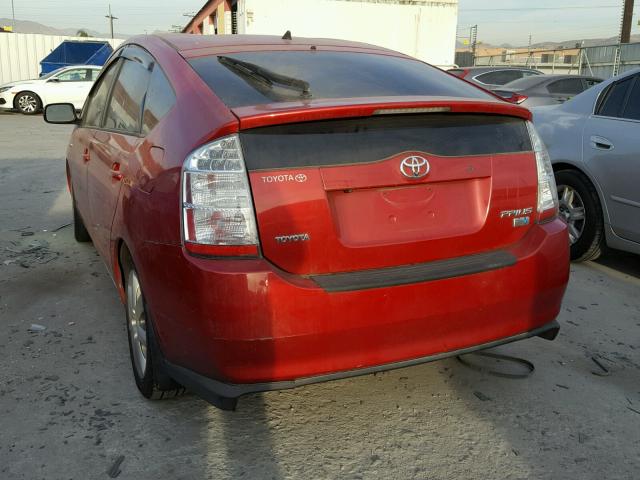 JTDKB20U467502298 - 2006 TOYOTA PRIUS RED photo 3