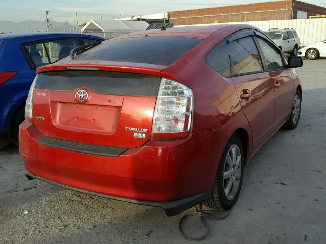 JTDKB20U467502298 - 2006 TOYOTA PRIUS RED photo 4