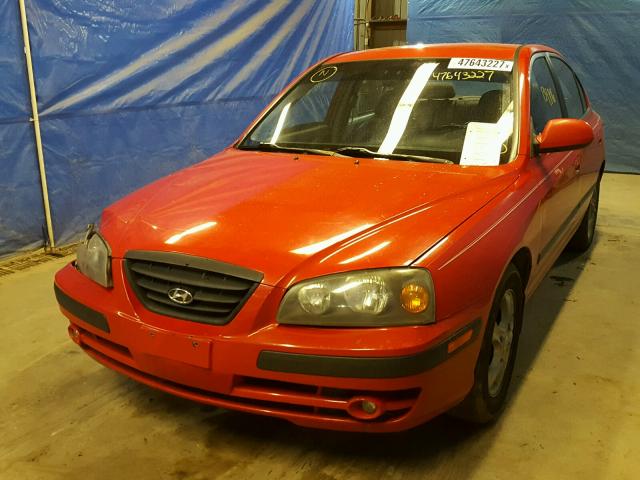 KMHDN46D15U975221 - 2005 HYUNDAI ELANTRA GL RED photo 2