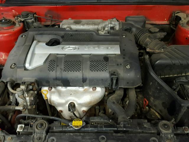 KMHDN46D15U975221 - 2005 HYUNDAI ELANTRA GL RED photo 7