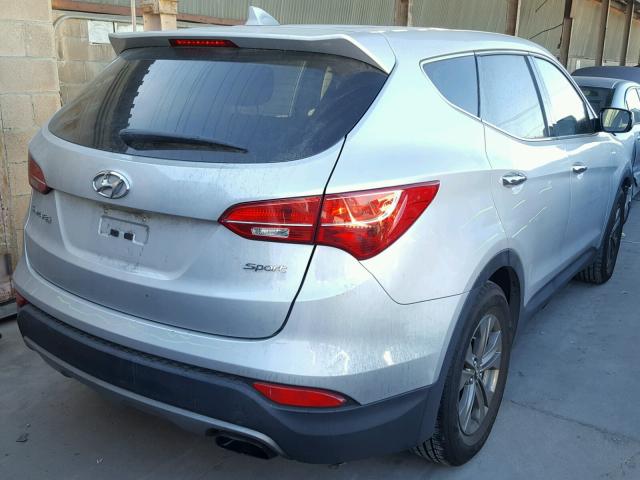 5XYZT3LBXEG145318 - 2014 HYUNDAI SANTA FE S SILVER photo 4