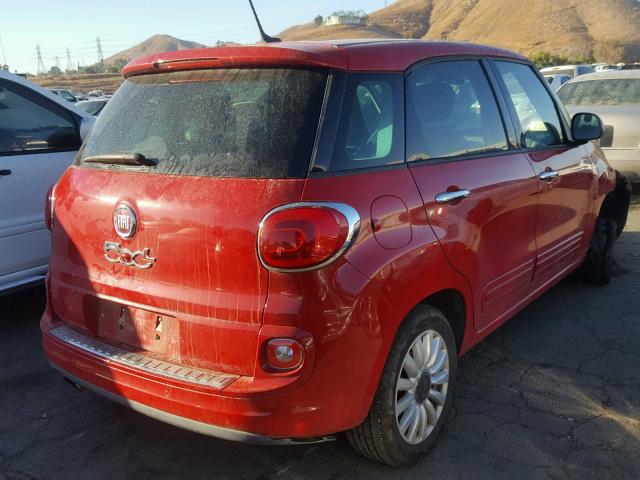 ZFBCFABH0EZ025099 - 2014 FIAT 500L EASY RED photo 4