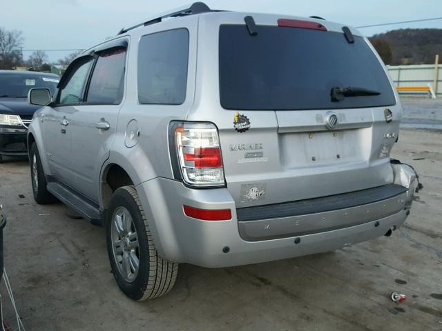 4M2CU97108KJ54058 - 2008 MERCURY MARINER PR SILVER photo 3