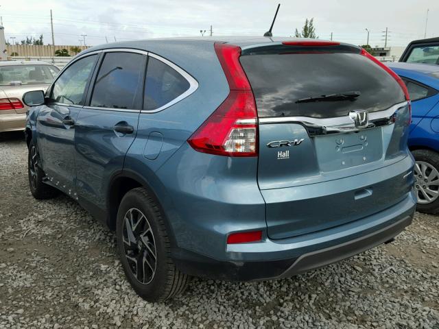 2HKRM3H43GH527323 - 2016 HONDA CR-V SE BLUE photo 3