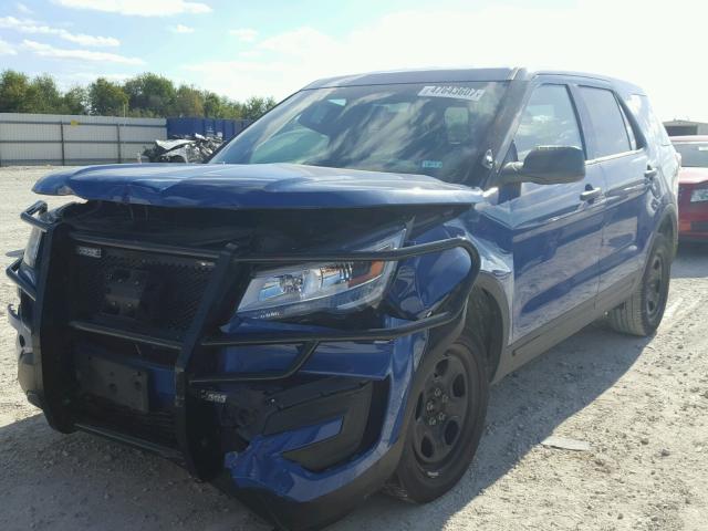 1FM5K8ARXGGD04333 - 2016 FORD EXPLORER P BLUE photo 2