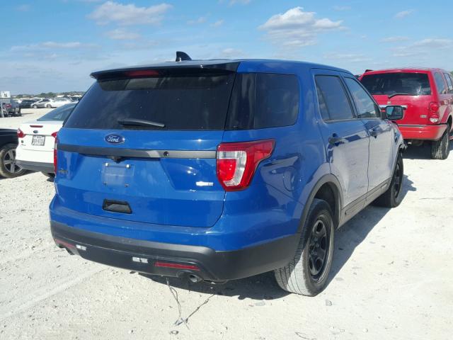 1FM5K8ARXGGD04333 - 2016 FORD EXPLORER P BLUE photo 4