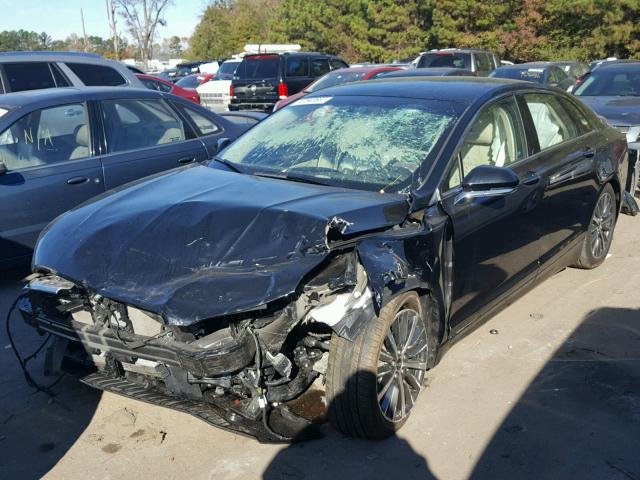 3LN6L5KU2HR642404 - 2017 LINCOLN MKZ HYBRID BLACK photo 2