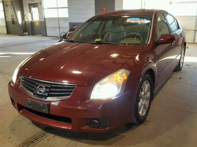 1N4BA41E68C831509 - 2008 NISSAN MAXIMA SE RED photo 2