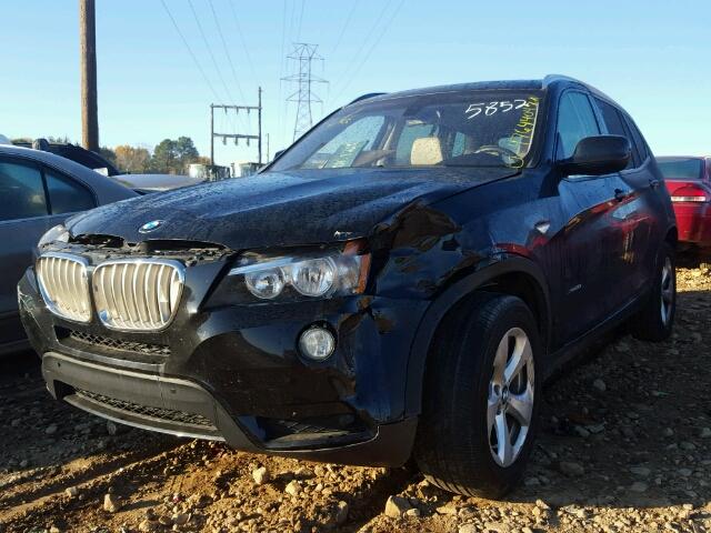 5UXWX5C59CL725852 - 2012 BMW X3 XDRIVE2 BLACK photo 2