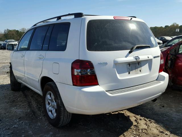 JTEGD21A740081649 - 2004 TOYOTA HIGHLANDER WHITE photo 3