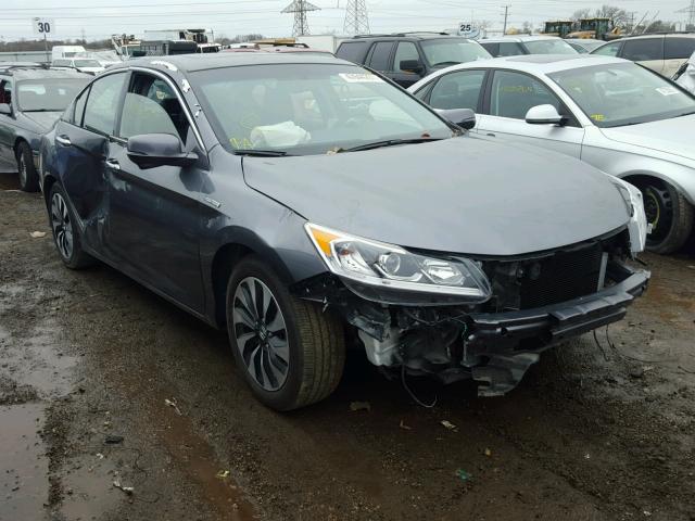 JHMCR6F51HC000672 - 2017 HONDA ACCORD HYB GRAY photo 1