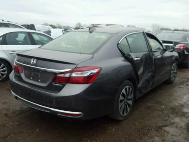 JHMCR6F51HC000672 - 2017 HONDA ACCORD HYB GRAY photo 4