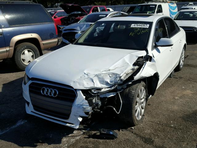 WAUAFAFL7DN031245 - 2013 AUDI A4 PREMIUM WHITE photo 2