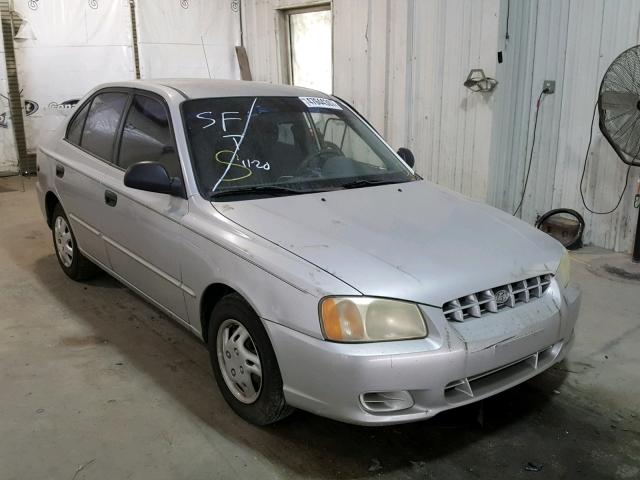 KMHCG45C52U386831 - 2002 HYUNDAI ACCENT GL SILVER photo 1