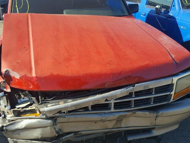 1B7GL26X3SS278307 - 1995 DODGE DAKOTA RED photo 7