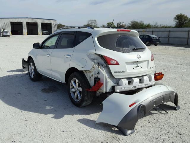 JN8AZ1MWXAW136637 - 2010 NISSAN MURANO S WHITE photo 3