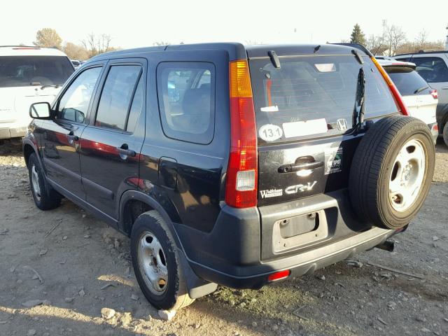 JHLRD68494C010216 - 2004 HONDA CR-V LX BLACK photo 3