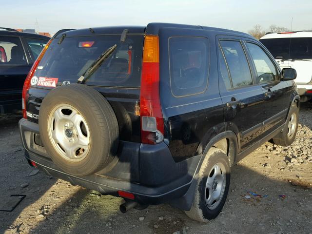 JHLRD68494C010216 - 2004 HONDA CR-V LX BLACK photo 4