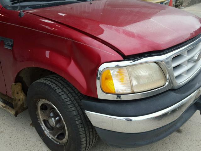 2FTRX17L7XCA29247 - 1999 FORD F150 MAROON photo 9