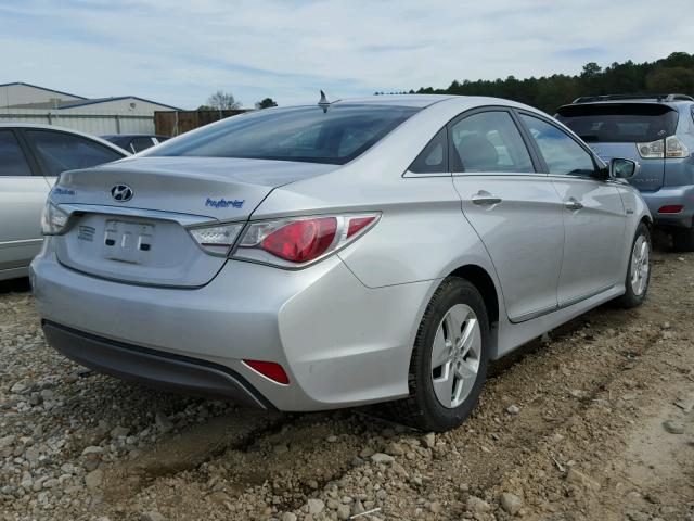 KMHEC4A41BA008140 - 2011 HYUNDAI SONATA HYB SILVER photo 4