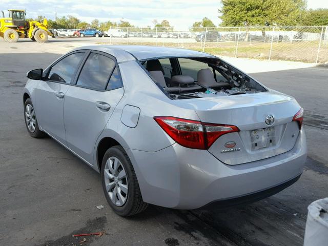 2T1BURHEXGC483529 - 2016 TOYOTA COROLLA L SILVER photo 3