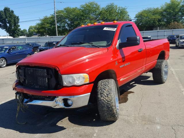 3D7KS26C95G701094 - 2005 DODGE RAM 2500 S RED photo 2