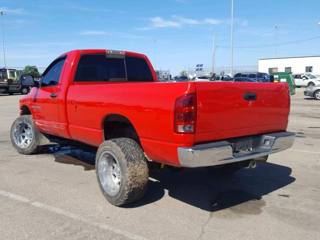 3D7KS26C95G701094 - 2005 DODGE RAM 2500 S RED photo 3