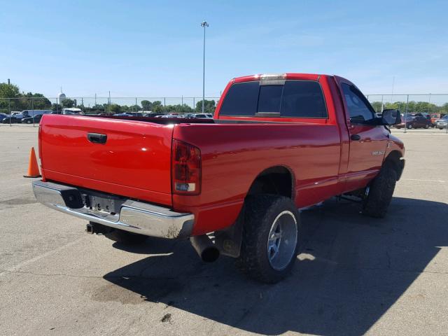 3D7KS26C95G701094 - 2005 DODGE RAM 2500 S RED photo 4